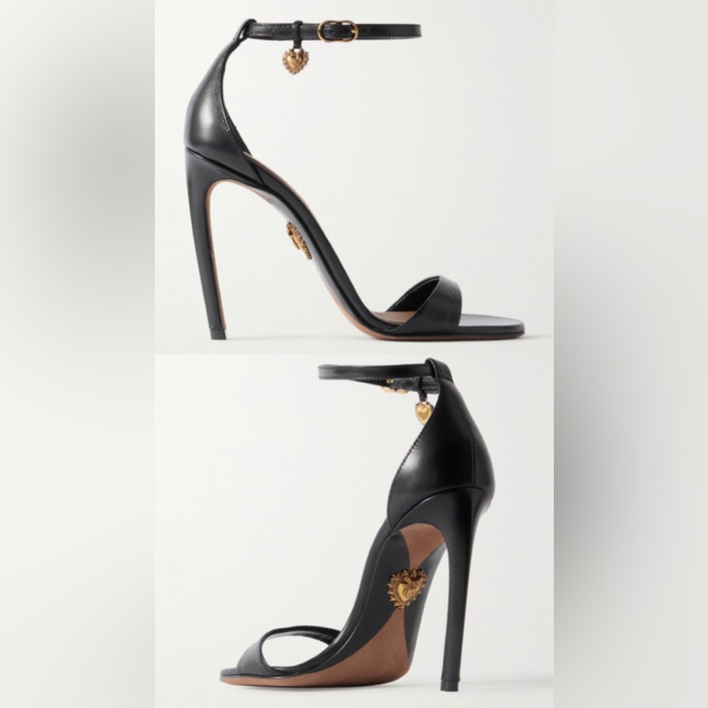 NIB! Dolce & Gabbana Black 105mm High Heel Sandals